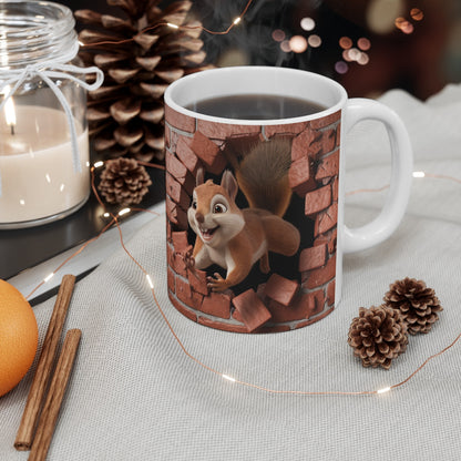 Mug Écureuil Joyeux - Cadeau Mignon et Original pour Amoureux d'Animaux