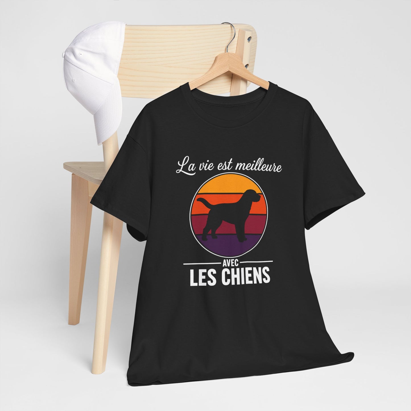 T-Shirt Chien Homme et Femme – Cadeau Amoureux des Chiens – Passion Animaux Compagnon Canin – Idée Cadeau Maître Maîtresse Chien