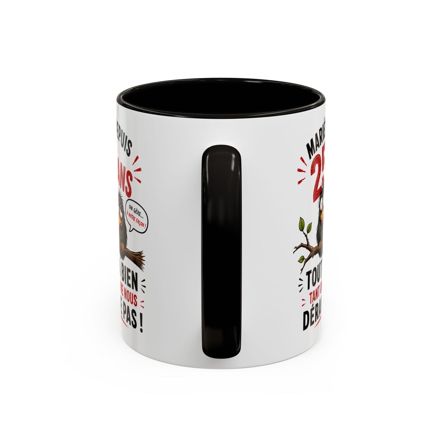 Tasse Mariés Depuis 25 Ans – Mug Humour Anniversaire de Mariage Homme Femme – Cadeau Couple 25 Ans de Mariage 325 ml