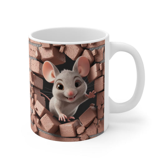 Mug Souris Curieuse - Tasse mignonne pour petits et grands !