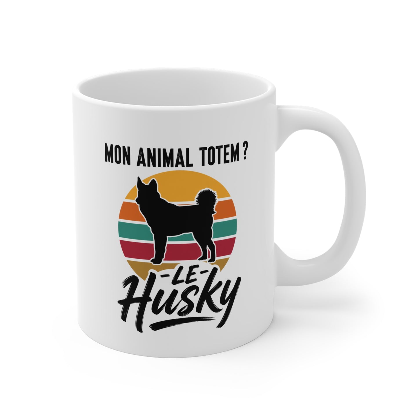 Mug Husky Homme et Femme – Tasse Chien pour Maître et Maîtresse – Cadeau Amoureux du Husky – Idée Cadeau Propriétaire et Passionné de Chiens – 325 ml
