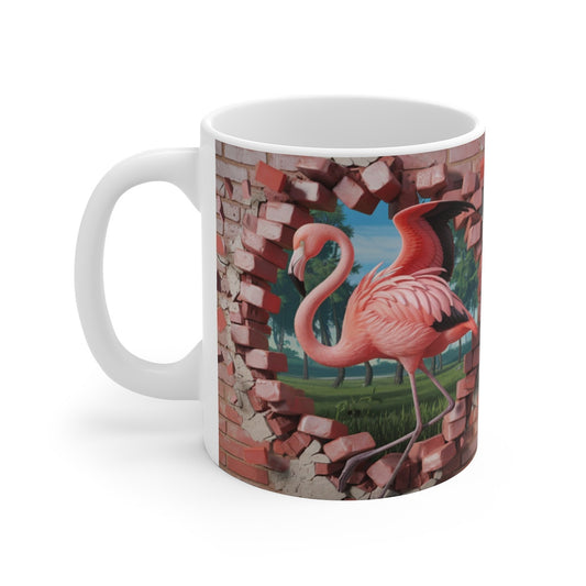 Mug Flamant Rose  - Design 3D Unique et Coloré pour les Amoureux de la Nature