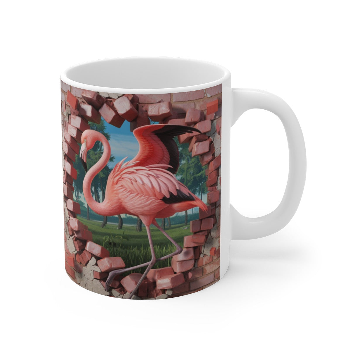 Mug Flamant Rose  - Design 3D Unique et Coloré pour les Amoureux de la Nature