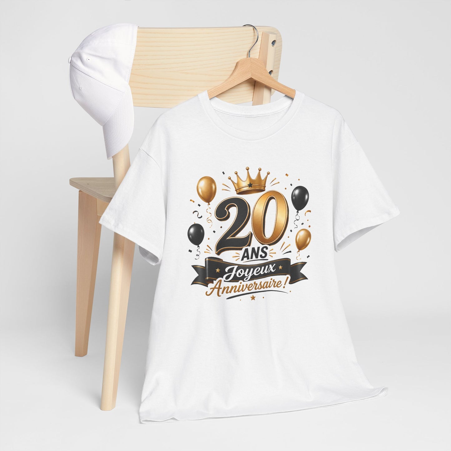 Tee Shirt Anniversaire 20 Ans Homme et Femme Joyeux Anniversaire Cadeau 20 Ans Idée Cadeau Adulte