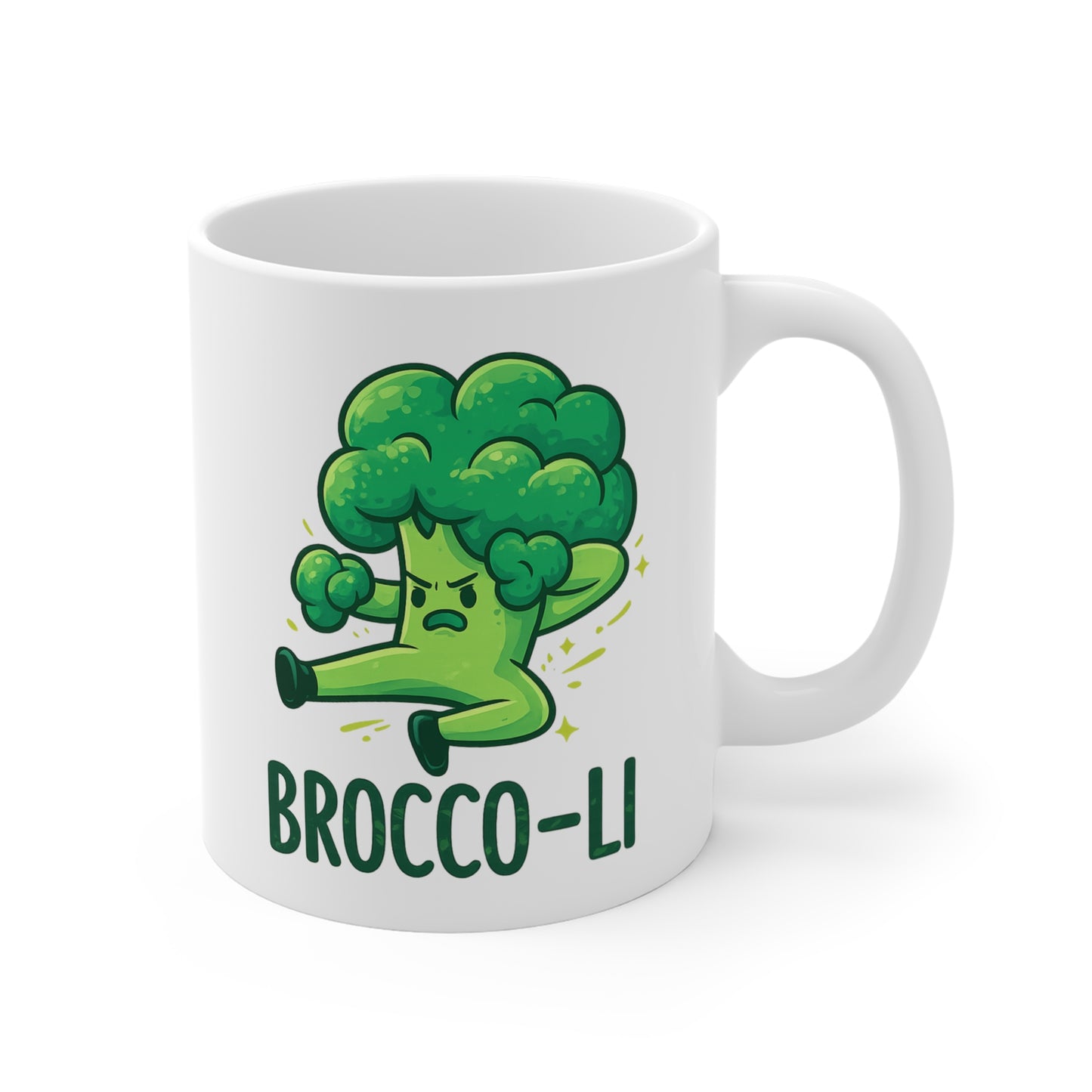 Mug Brocoli Drôle – Brocco Li – Tasse Humoristique Jeu de Mot – Cadeau Original Légume Mignon 325 ml