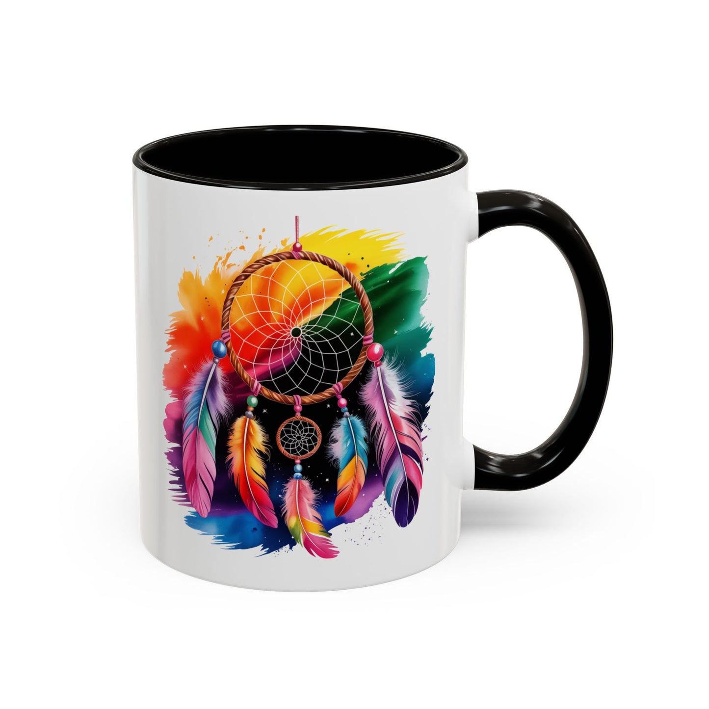 Mug Attrape-Rêves Bohème – Tasse Dreamcatcher Multicolore – Cadeau Spirituel et Zen – Céramique 325ml