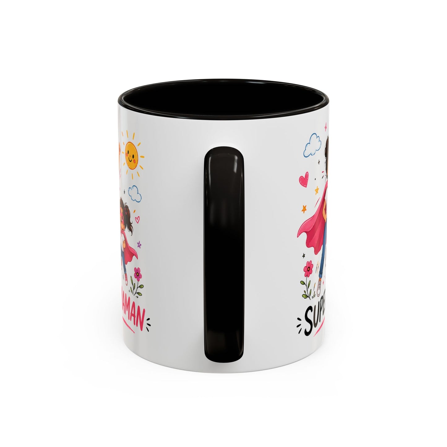 Tasse Super Maman Héroïne – Mug Mère Fille Super Héros Rose – Cadeau Fête Des Mères Femme 325ml