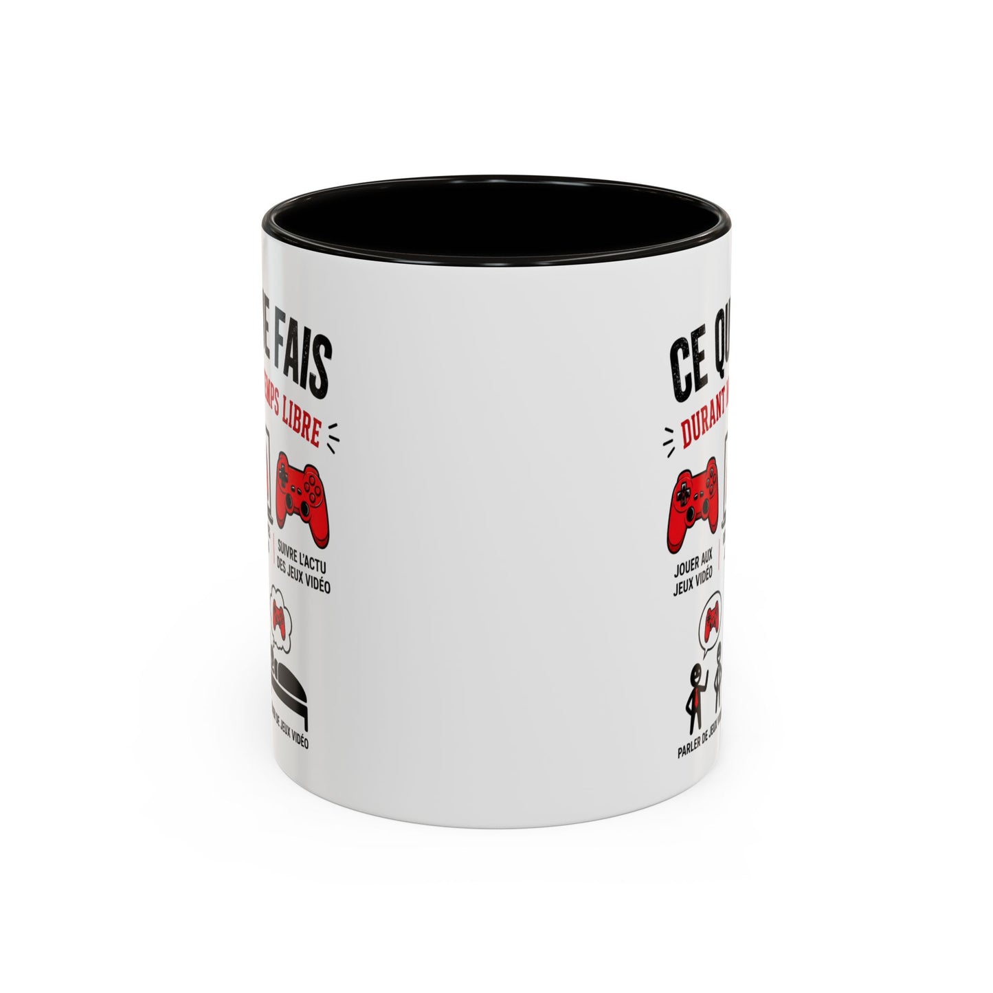 Mug Gamer Humour – Ce Que Je Fais Durant Mon Temps Libre – Tasse Jeux Vidéo Drôle Cadeau Original Céramique 325ml