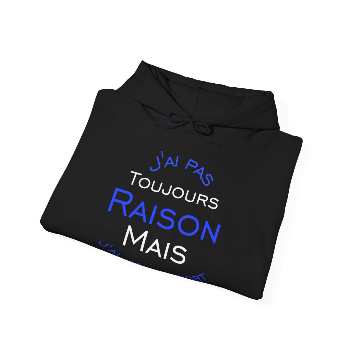 Sweat à Capuche J'ai Pas Toujours Raison Mais J'ai Jamais Tort Pour Homme et Femme
