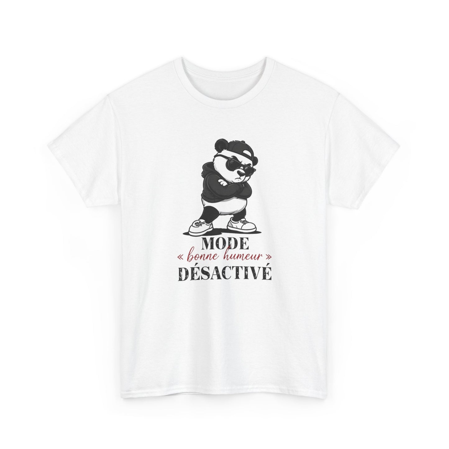 T-Shirt Panda Mode Bonne Humeur Désactivé – Tee Shirt Humour Panda Stylé – T-Shirt Drôle Bad Mood Cadeau Original