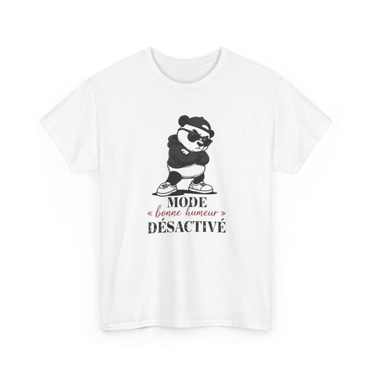 T-Shirt Panda Mode Bonne Humeur Désactivé – Tee Shirt Humour Panda Stylé – T-Shirt Drôle Bad Mood Cadeau Original