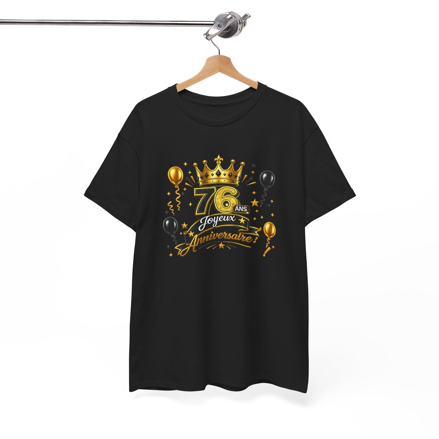 Tee Shirt Anniversaire 76 Ans Homme et Femme – Joyeux Anniversaire – Cadeau 76 Ans