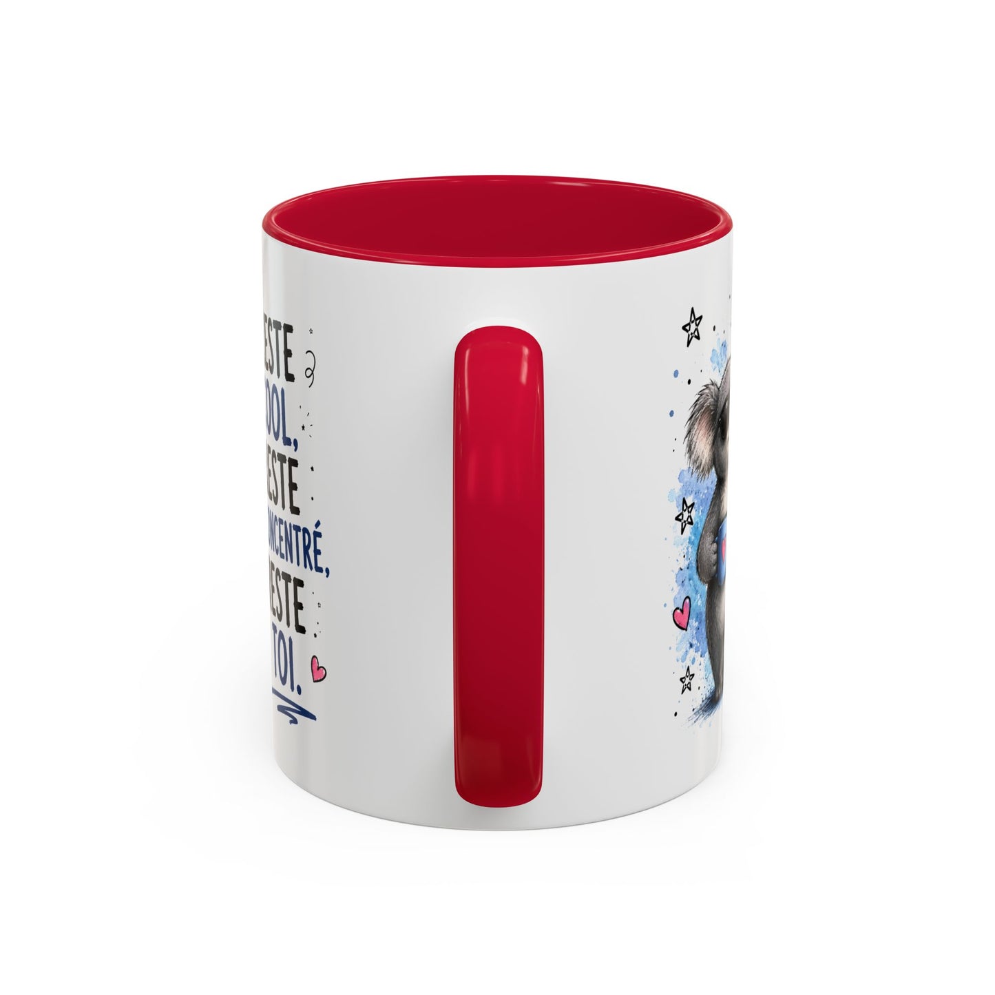 Tasse Koala Drôle Homme Femme – Mug Reste cool reste concentré reste toi – Cadeau Humour Positif 325 ml