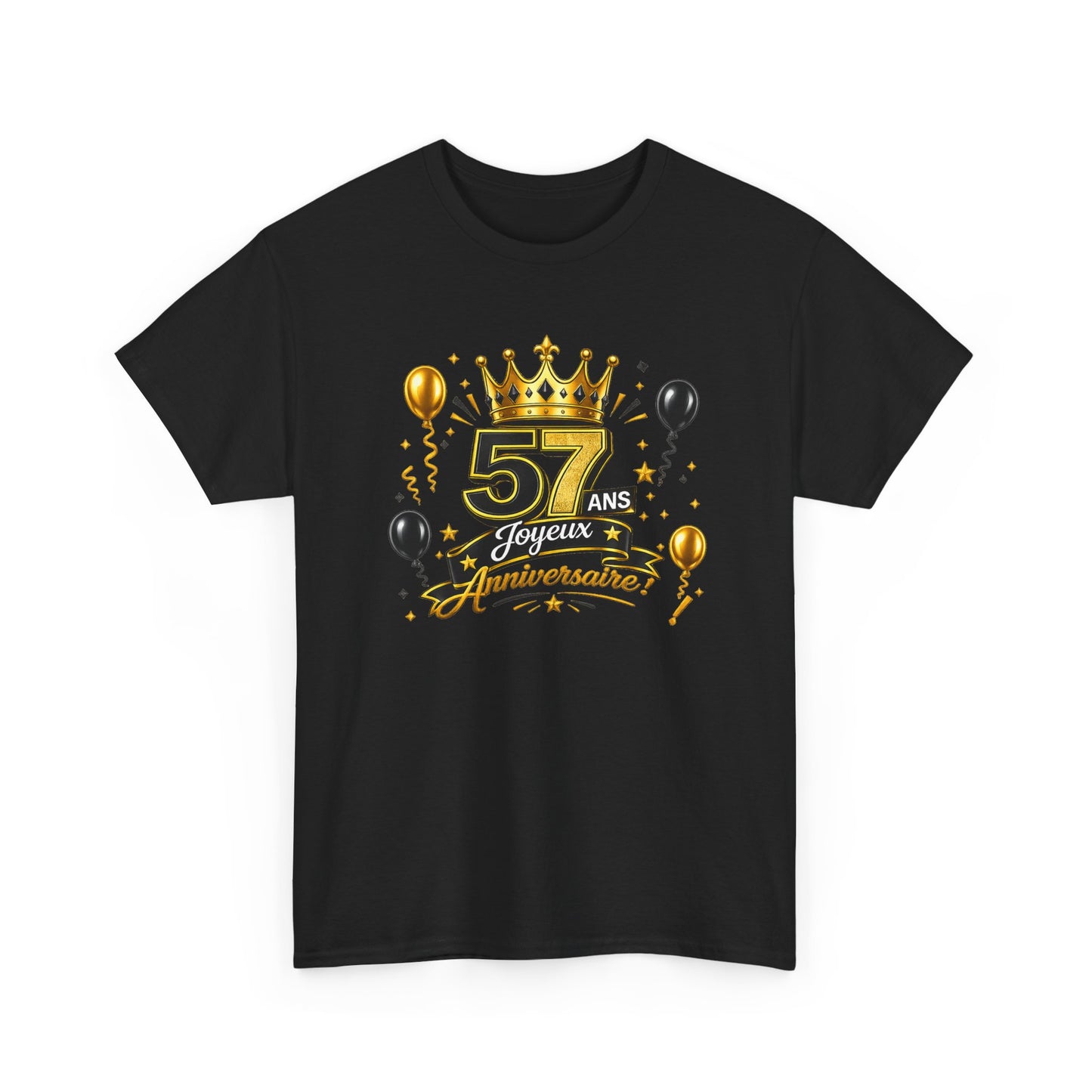 Tee Shirt Anniversaire 57 Ans Homme et Femme – Joyeux Anniversaire – Cadeau 57 Ans