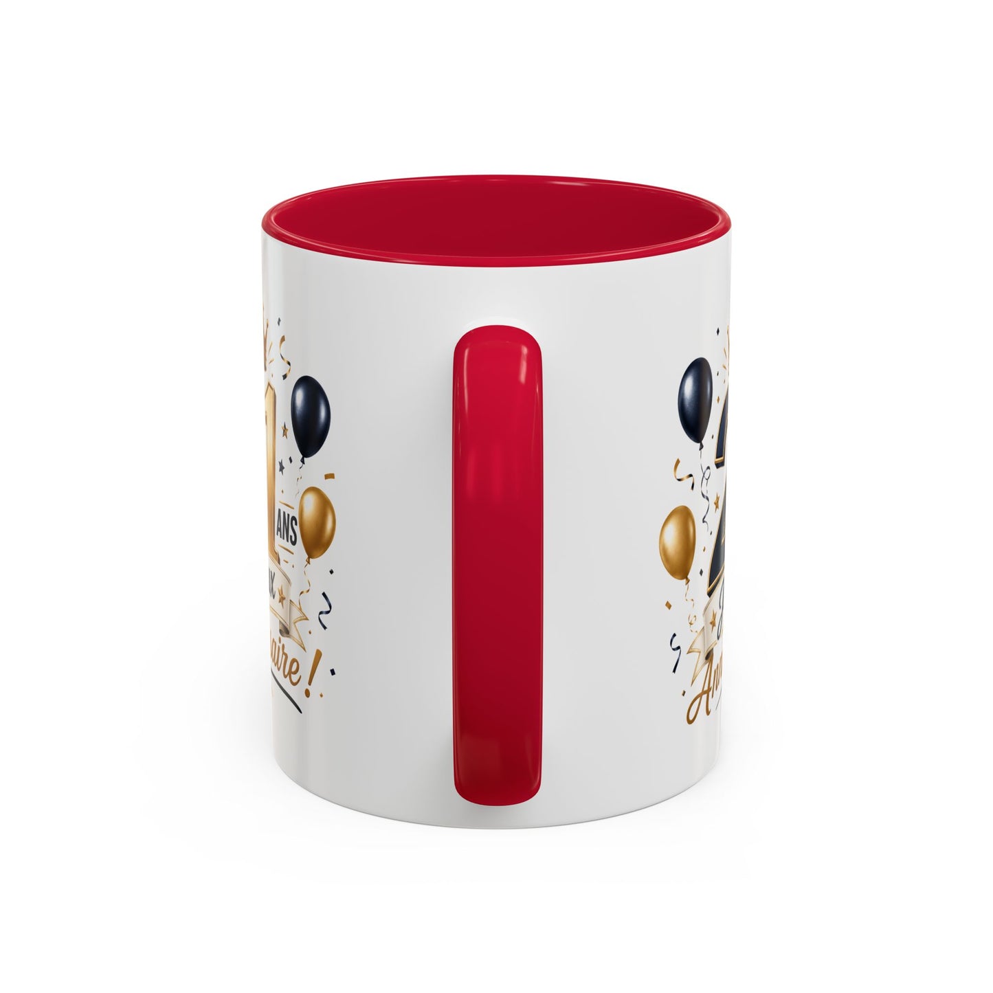 Mug Joyeux 21 Ans – Tasse Anniversaire 21 Ans – Cadeau Original pour Femme Homme – Idée Cadeau 21e Anniversaire Noir Bleu Rouge