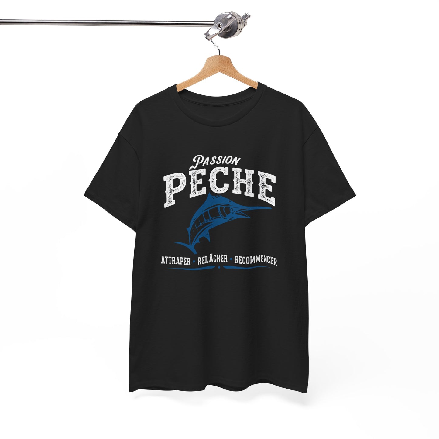 T-Shirt Pêche Homme et Femme – Cadeau Pêcheur Passionné – Poisson Pêche Sportive – Idée Cadeau Pêche Anniversaire Noël