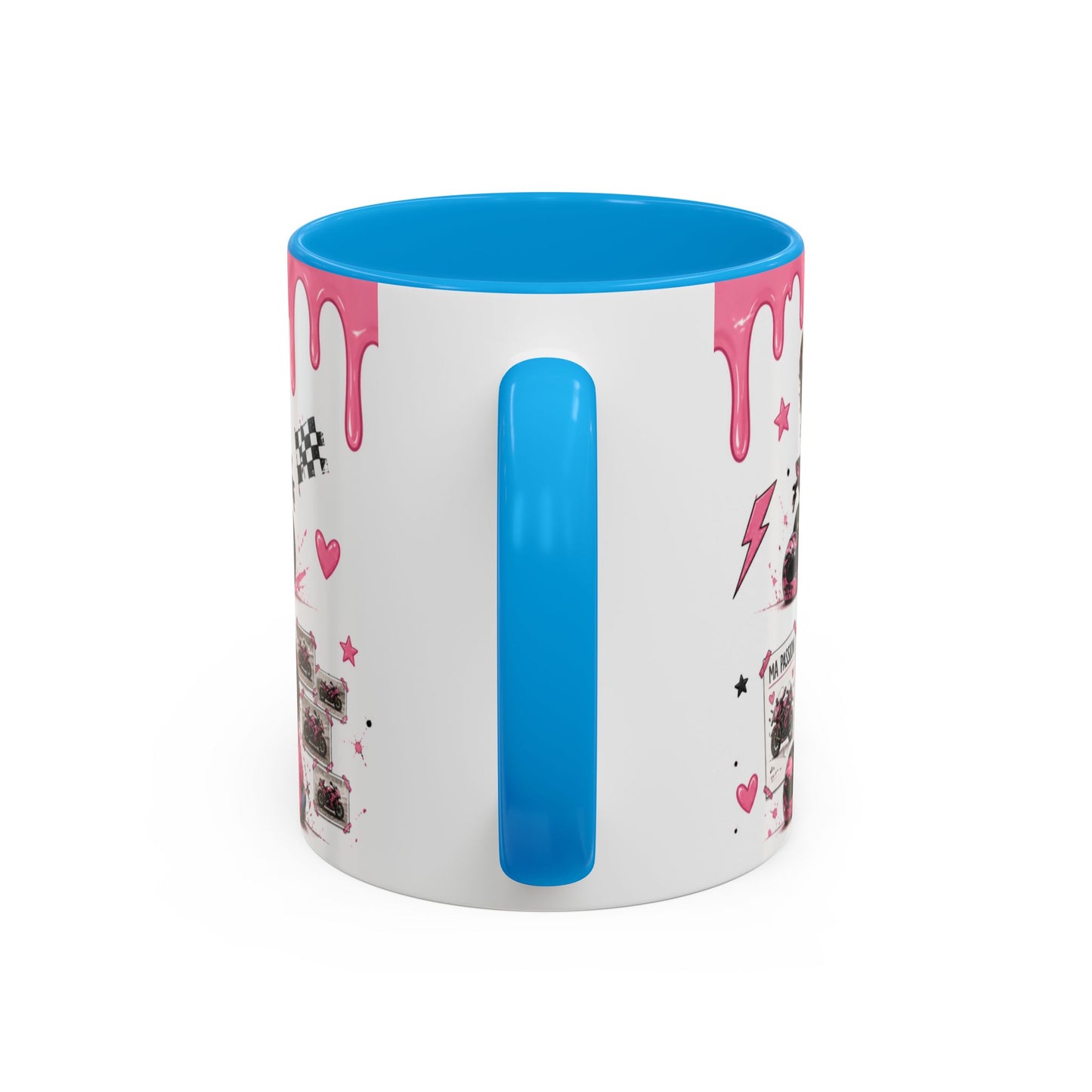 Tasse Juste Une Fille Qui Adore Les Motos – Mug Moto Rose Fille et Univers Racing Kawaii – Céramique 325ml