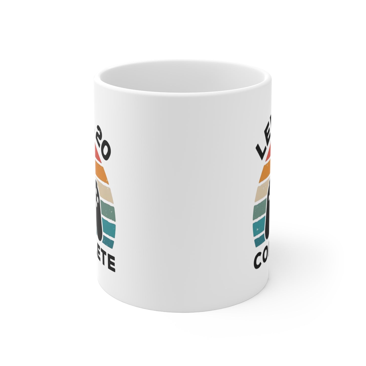 Tasse Level 20 Complète – Mug Gamer 20 Ans Homme Femme – Cadeau Anniversaire Jeux Vidéo Gaming Vintage 325 ml
