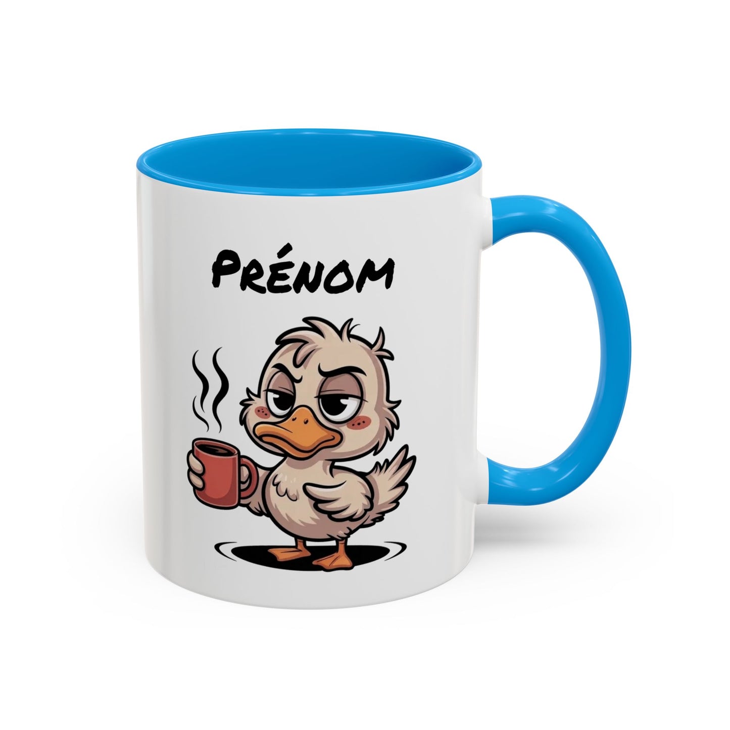 Tasse Canard Café Personnalisable 325ml – Mug Céramique Humour Réveil Matin Prénom Cadeau Original
