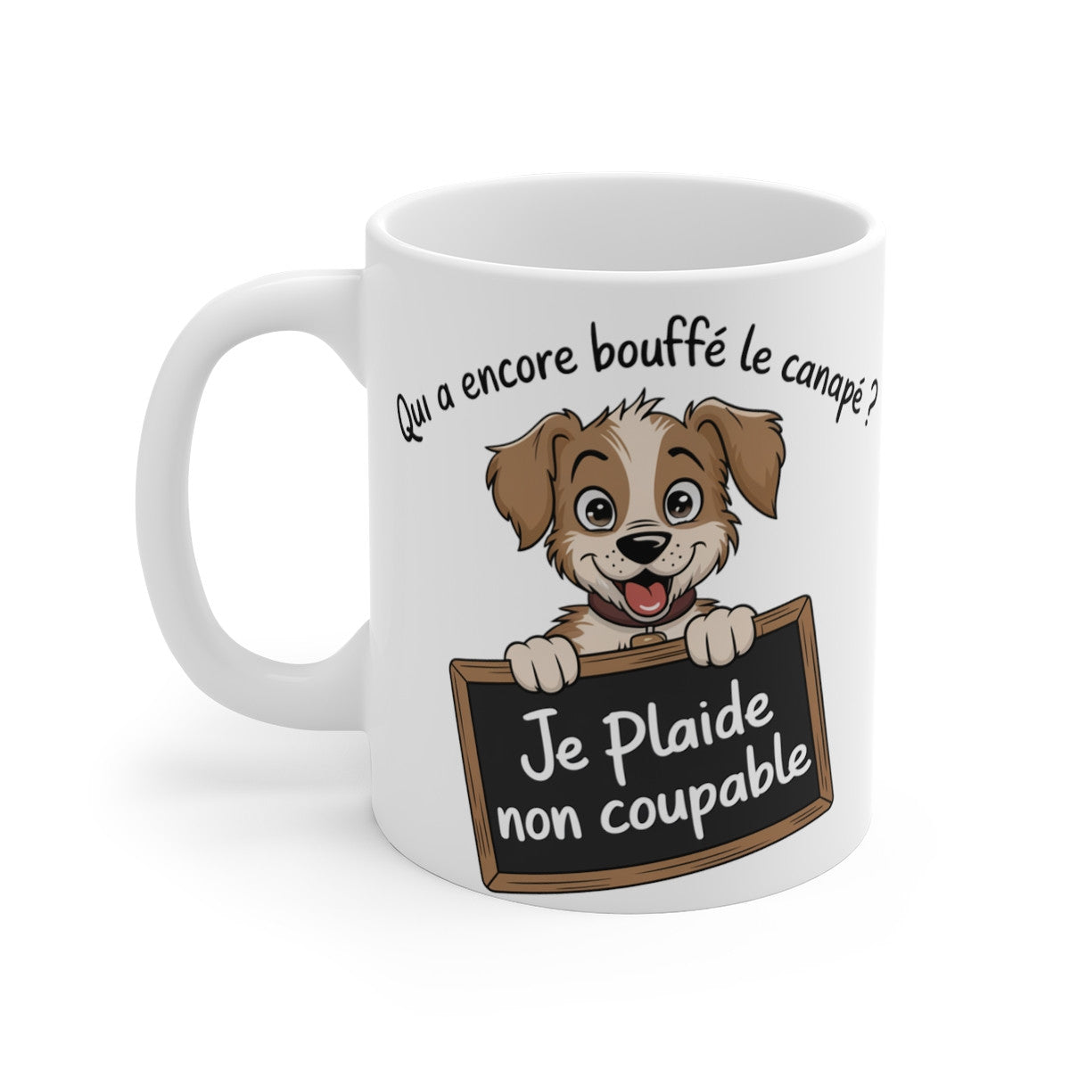 Mug "Je Plaide Non Coupable - Chien Malicieux" - Humour Canin et Original