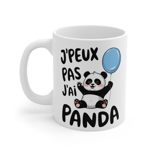 Mug humour "J'peux Pas, J'ai Panda" –idée  Cadeau Adorable pour Amoureux des Pandas