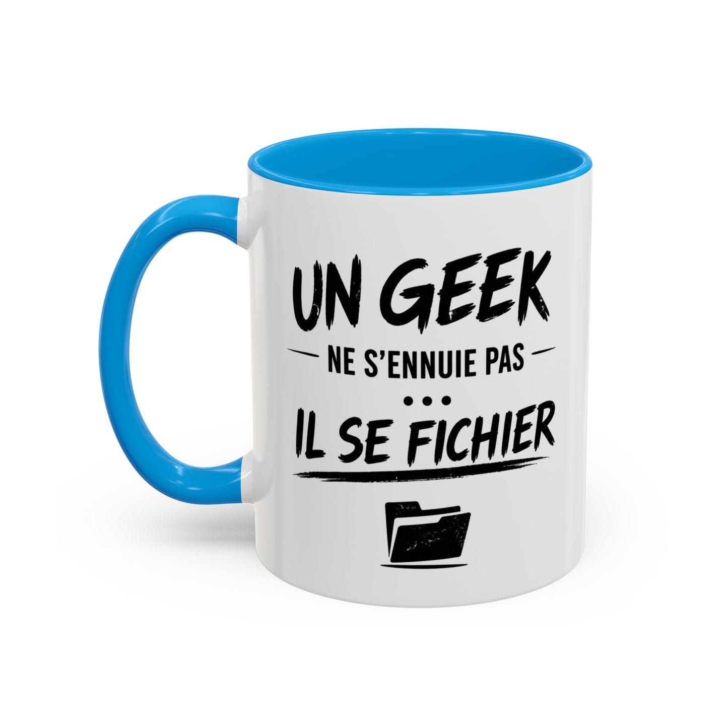 Mug Geek Informatique – Un Geek Ne S’ennuie Pas Il Se Fichier – Tasse Humour Développeur Gamer Programmation Cadeau Original Céramique 325ml
