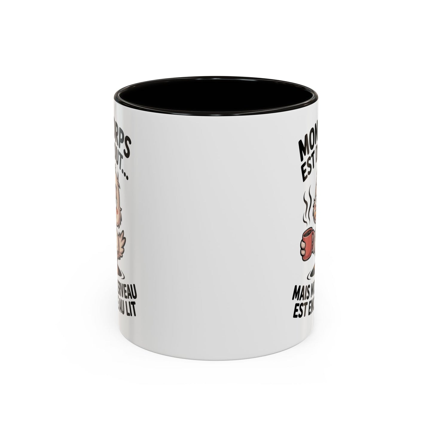 Tasse Canard Humour Café 325ml – Mug Céramique Fatigue Réveil Matin Cadeau Original Drôle
