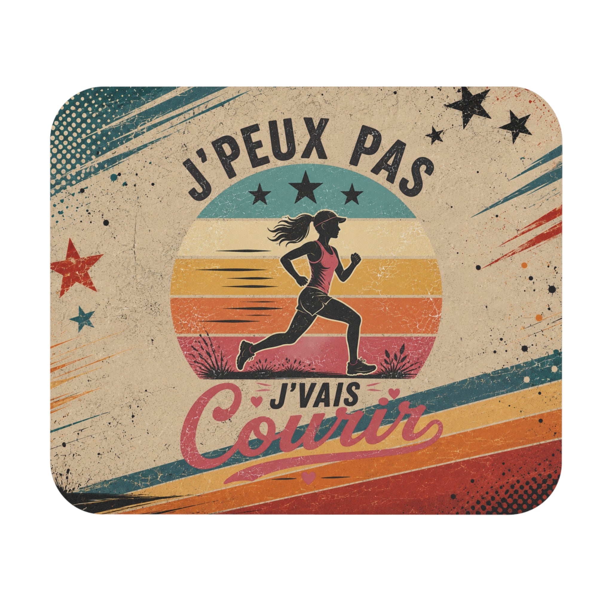 Tapis de Souris Course à Pied Humour J'Peux Pas J'Vais Courir Cadeau Runner Running Femme Jogging Marathon