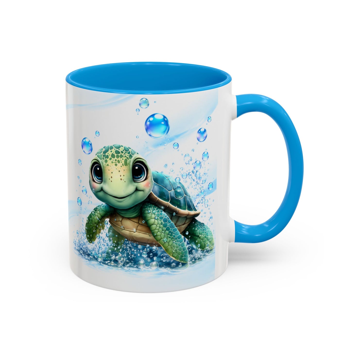 Tasse Tortue Marine Mignonne – Mug Kawaii Animal Océan et Bébé Tortue – Cadeau Amoureux des Tortues 325ml