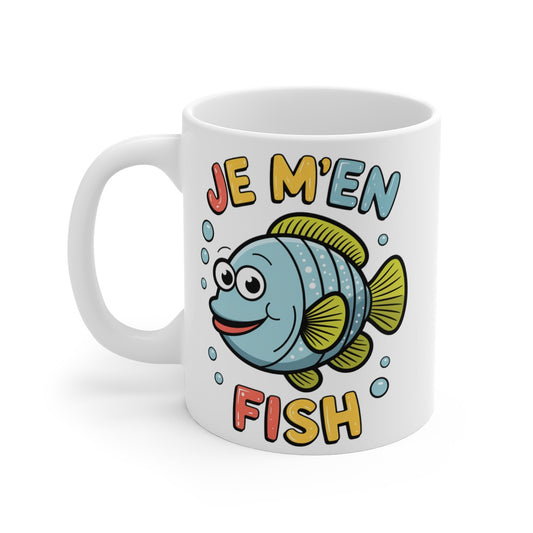 Mug "Je M'en Fish" - Humour Poisson, Cadeau Fun et Original