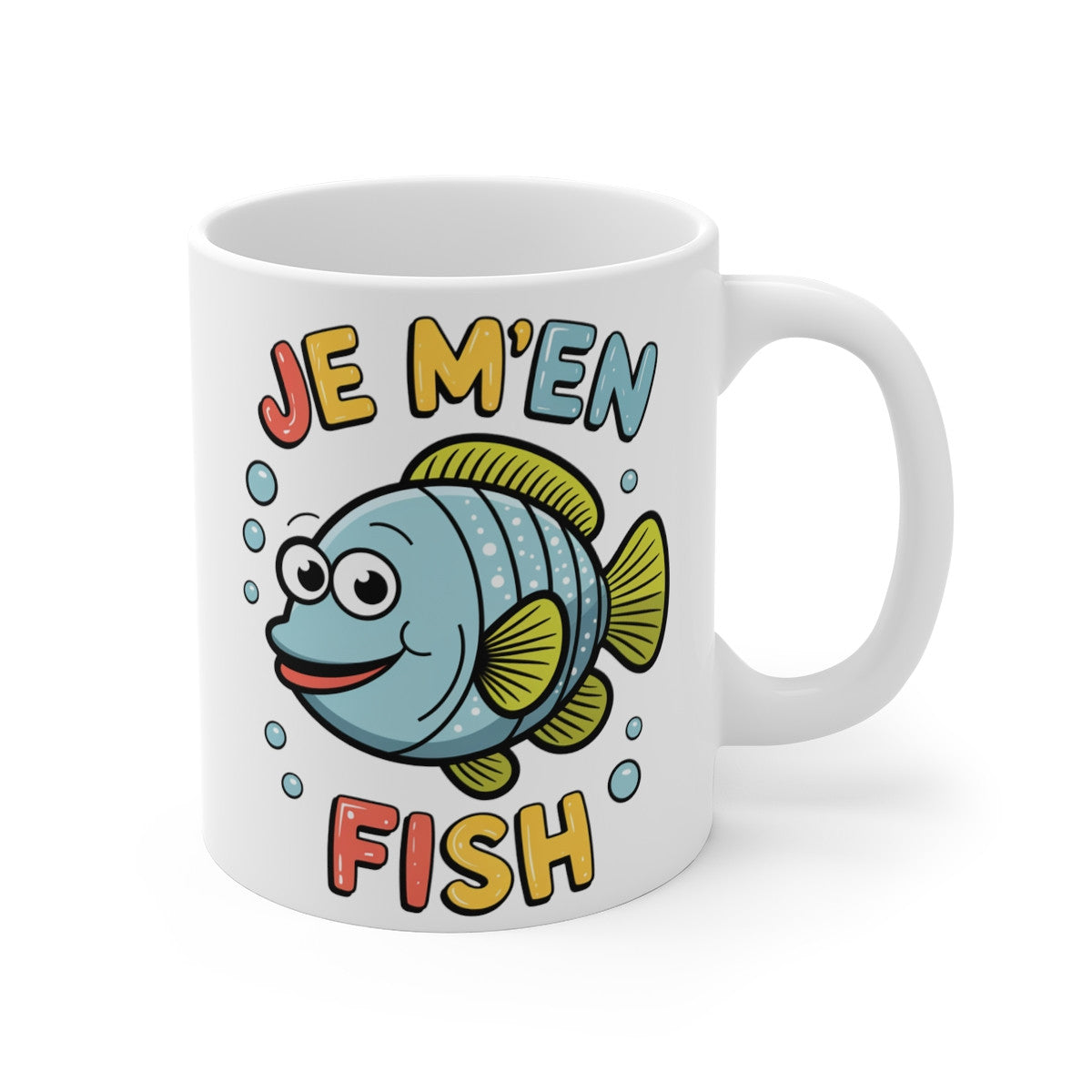 Mug "Je M'en Fish" - Humour Poisson, Cadeau Fun et Original