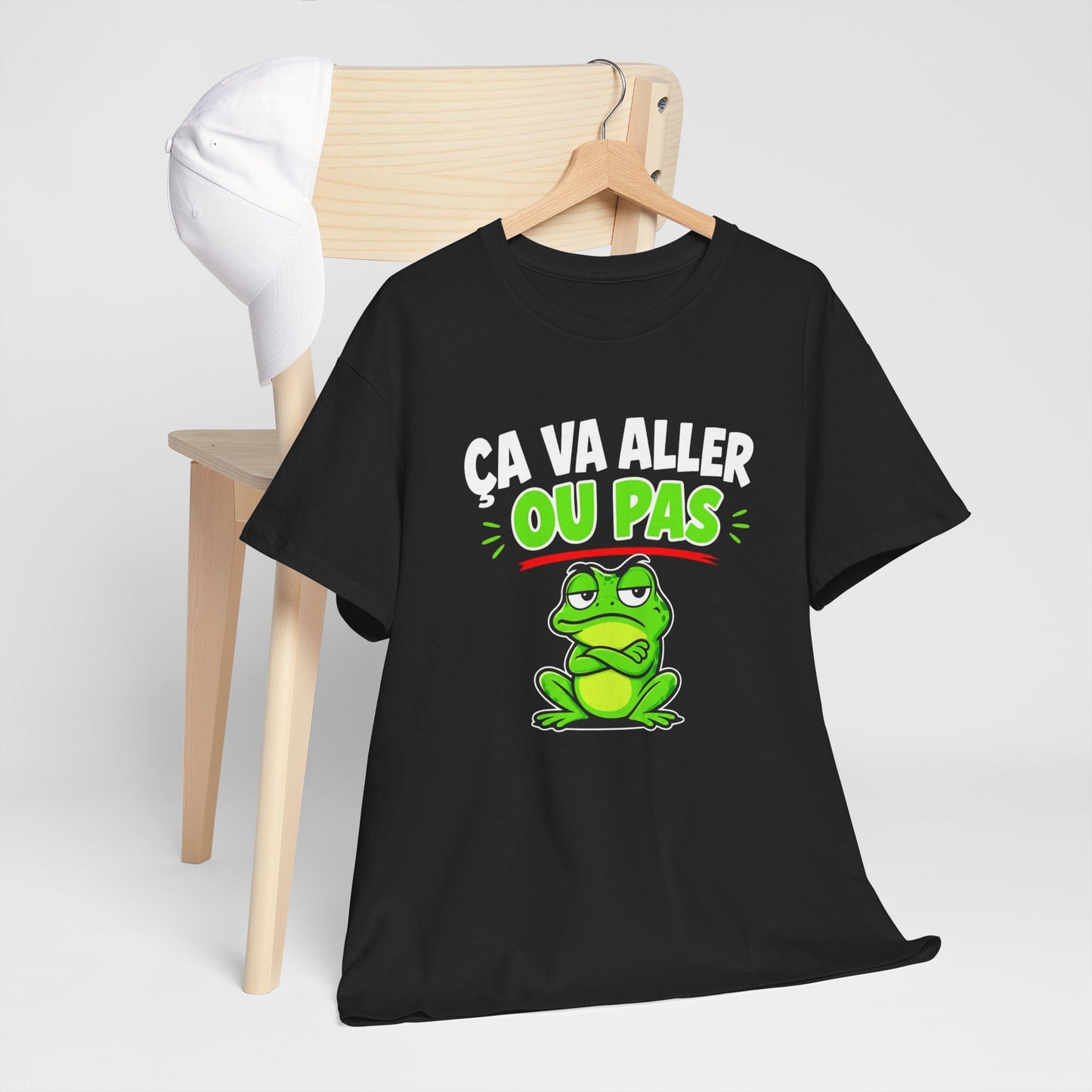 T-Shirt Humour Ça Va Aller Ou Pas – Tee Shirt Drôle Grenouille Adulte Citation Fun Sarcastique Cadeau Collègue Homme Femme