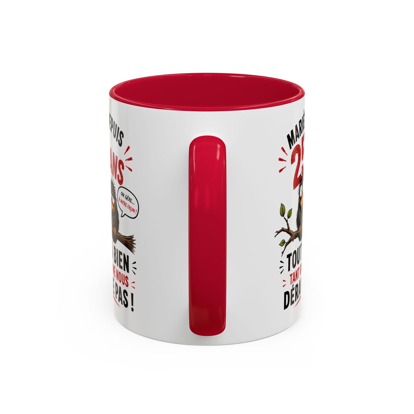 Tasse Mariés Depuis 25 Ans – Mug Humour Anniversaire de Mariage Homme Femme – Cadeau Couple 25 Ans de Mariage 325 ml
