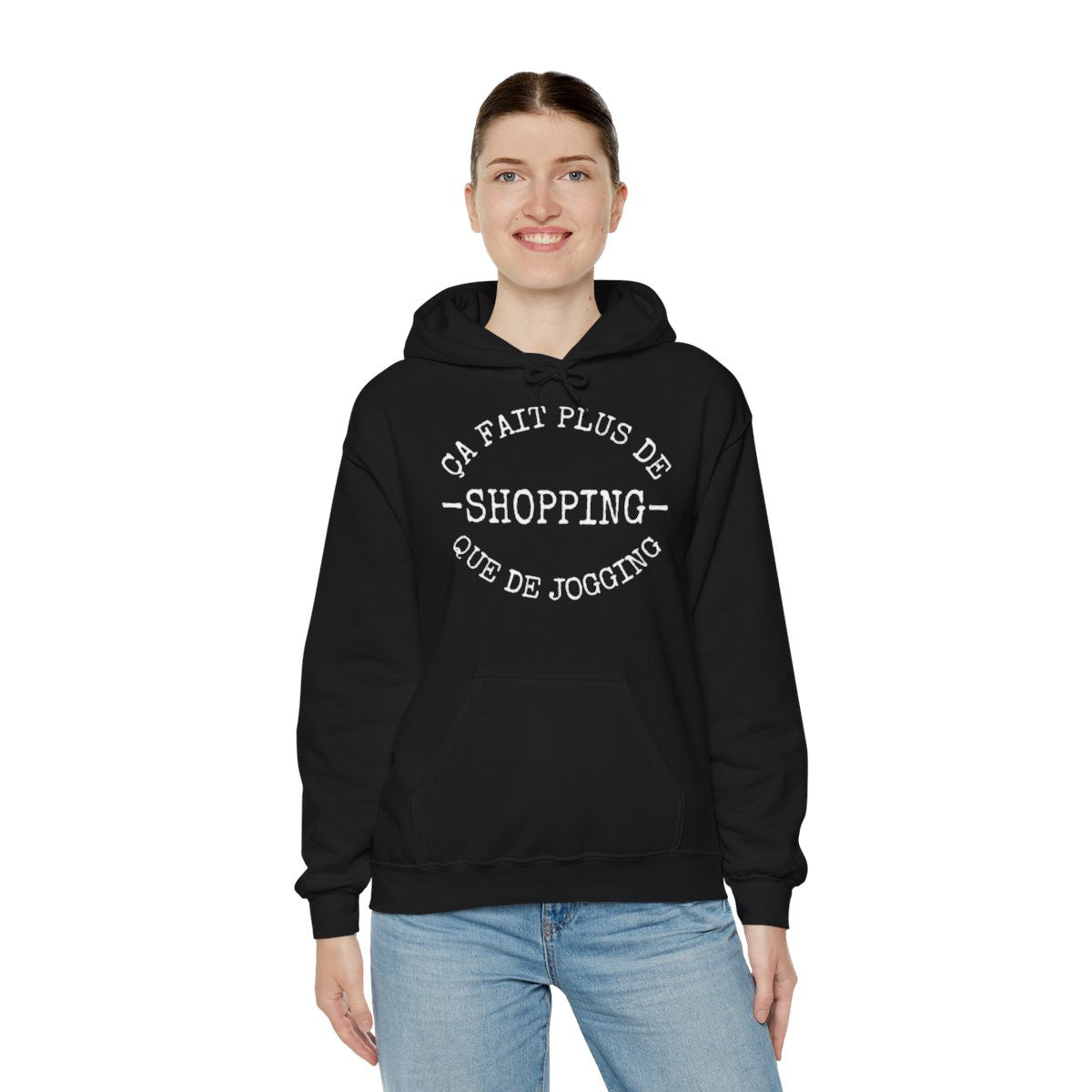 "Sweat à Capuche Femme - Ça Fait Plus de Shopping que de Jogging"