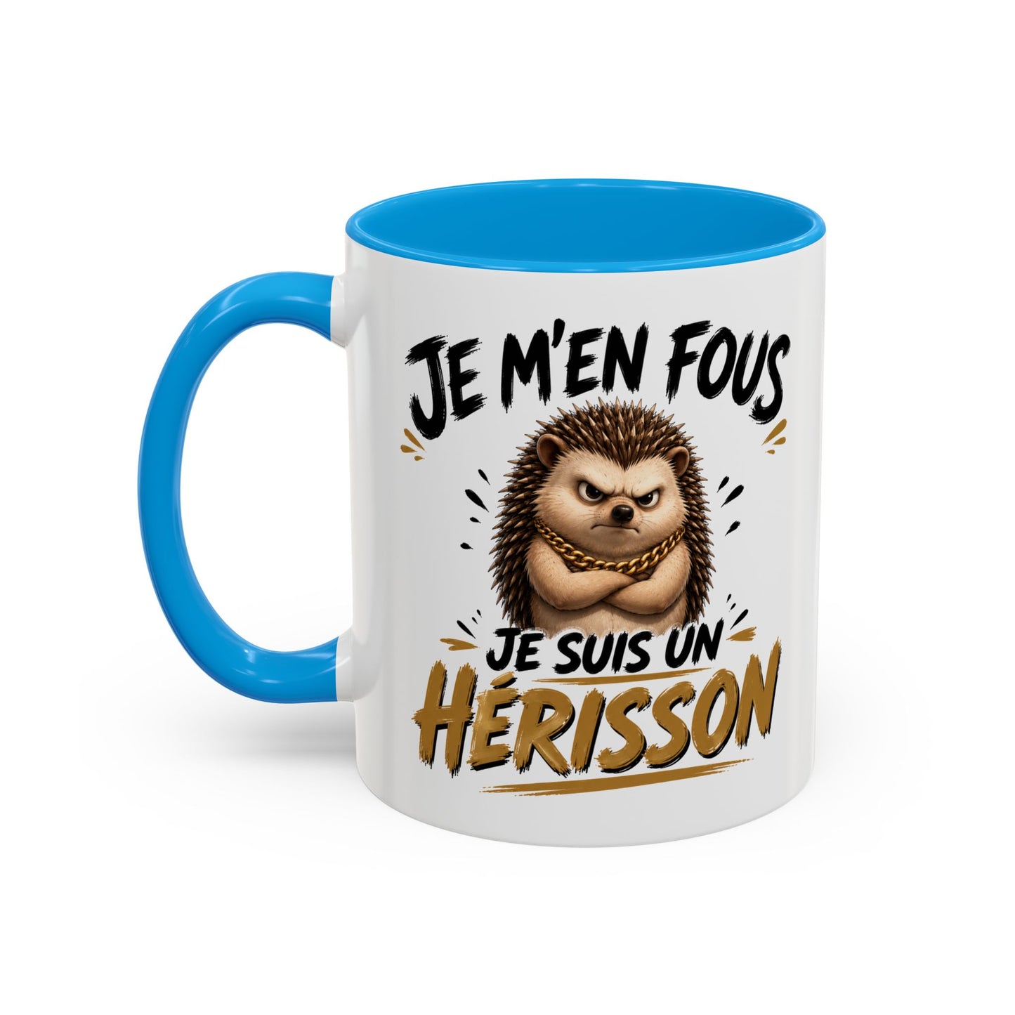 Tasse Je M’En Fous Je Suis Un Hérisson – Mug Hérisson Humoristique – Cadeau Homme Femme Amoureux des Animaux 325ml