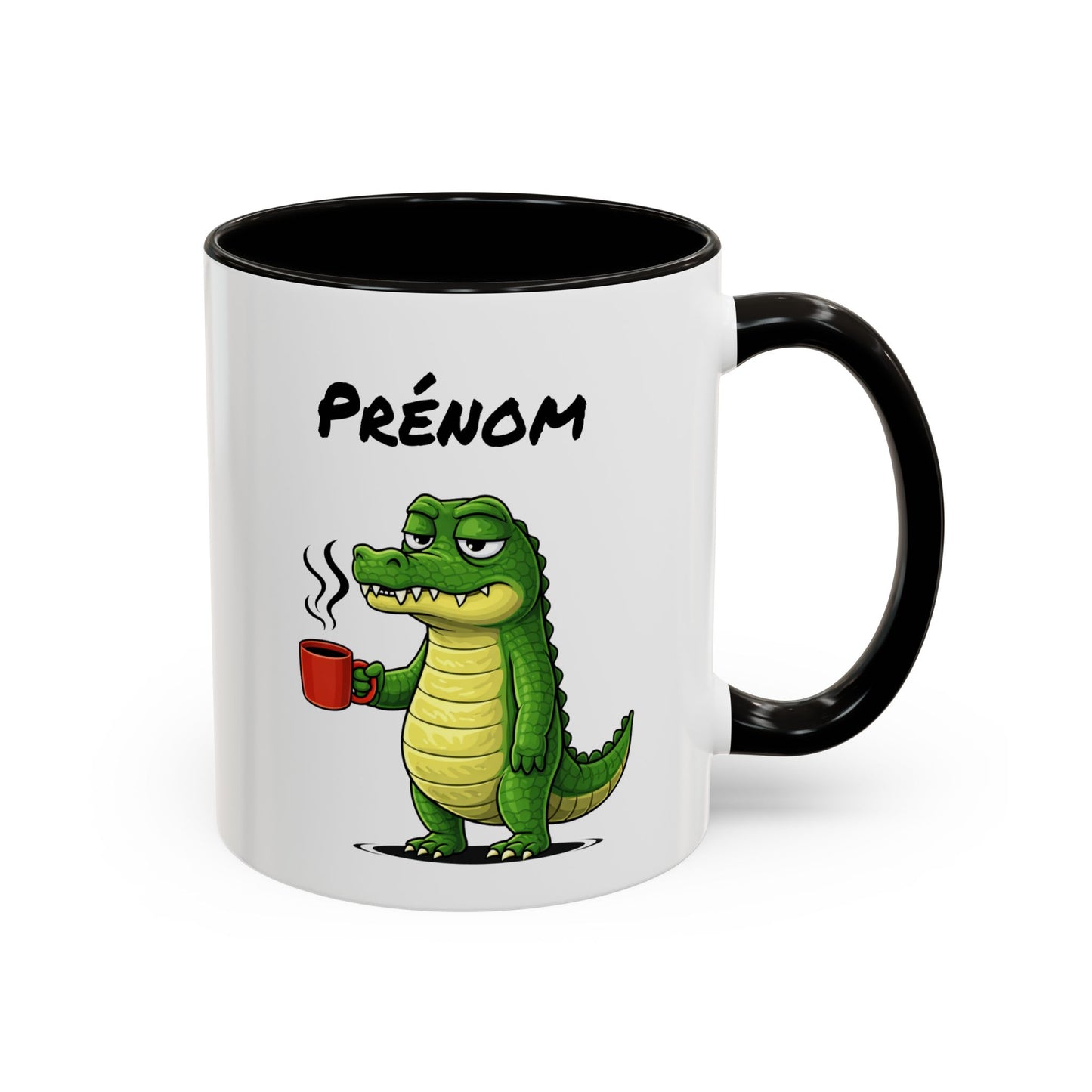 Mug Crocodile Personnalisable 325ml – Tasse Café Humour Animal Drôle Matin Difficile Cadeau