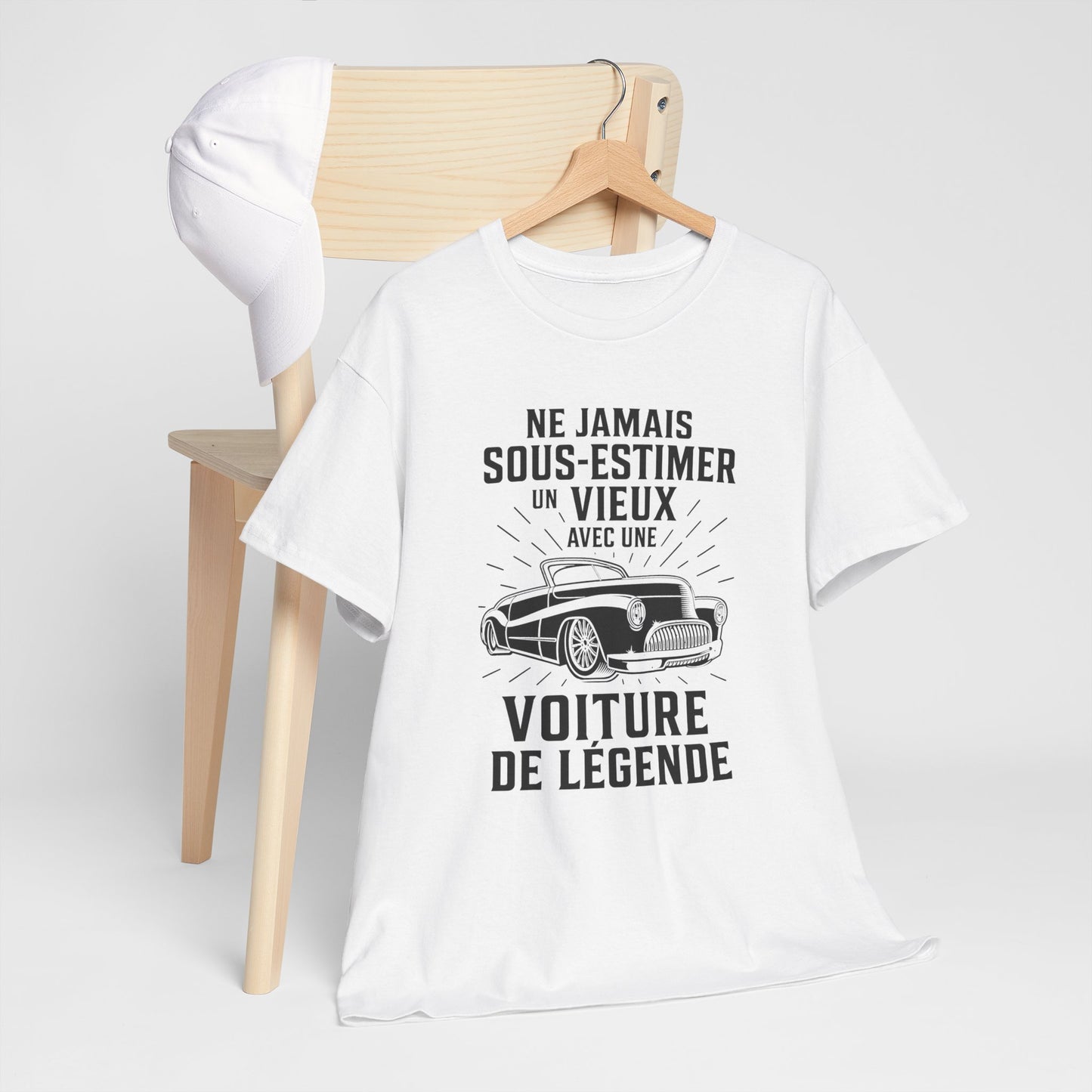 T-Shirt Voiture Ancienne Homme et Femme – Cadeau Passionné Automobile Vintage – Humour Auto de Légende – Collectionneur Mécanique