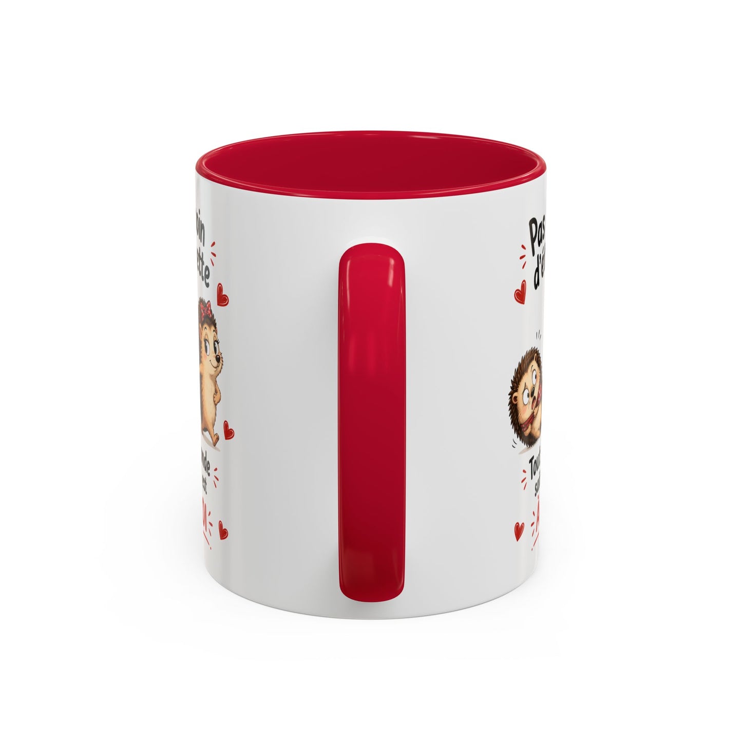Tasse Pas Besoin D’Étiquette Tout Le Monde Sait Qu’Il Est À Moi – Mug Hérisson Couple Humour Amour 325ml