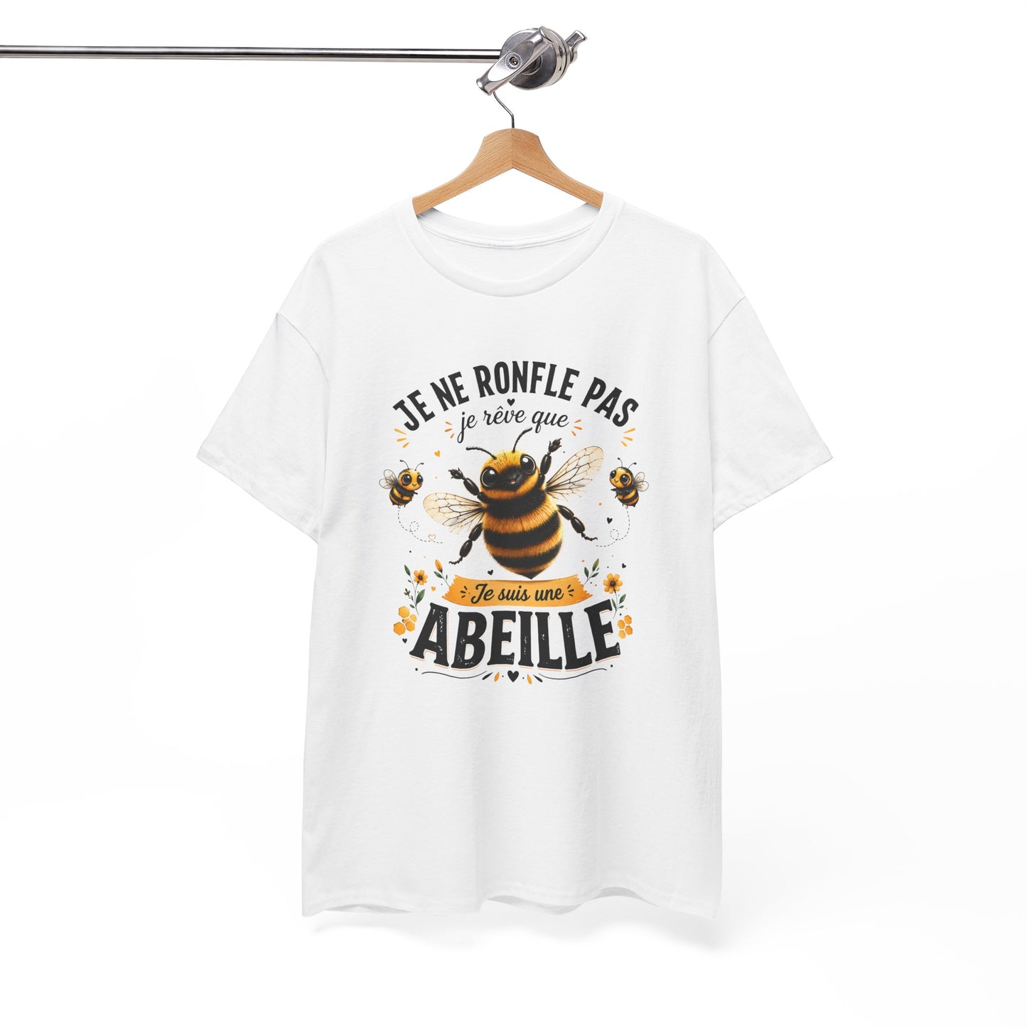 Tee-Shirt Je Ne Ronfle Pas Je Rêve Que Je Suis Une Abeille – Abeille Drôle et Mignonne – Cadeau Humour Homme Femme Adulte Amoureux des Abeilles