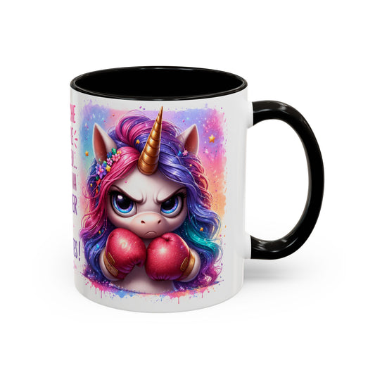 Tasse Licorne Humoristique – Mug “Approche Encore Un Peu” – Cadeau Fun Femme Fille 325ml