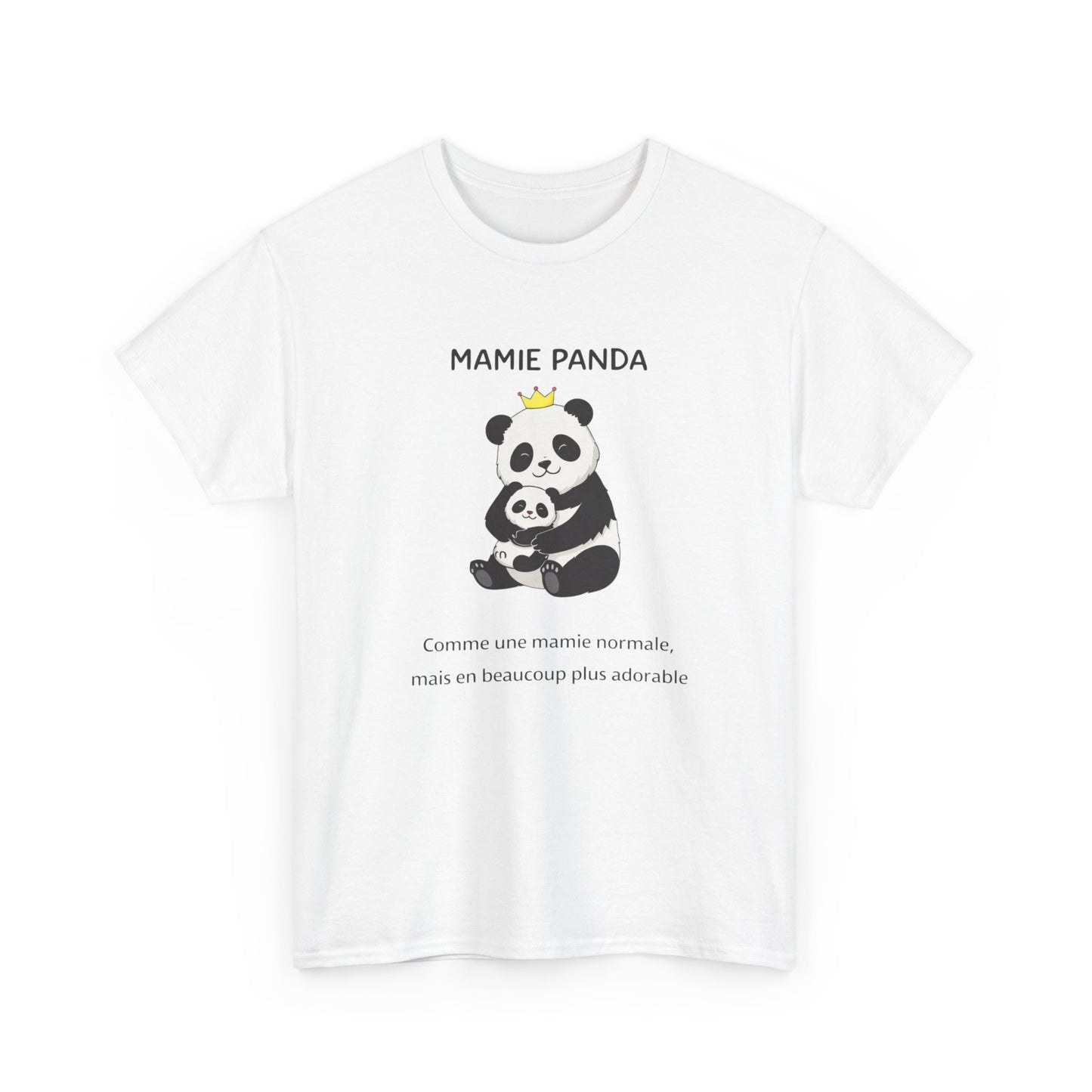 T-Shirt Mamie Panda Mignon – Cadeau Mamie Original – Tee Shirt Panda Amour Grand-Mère