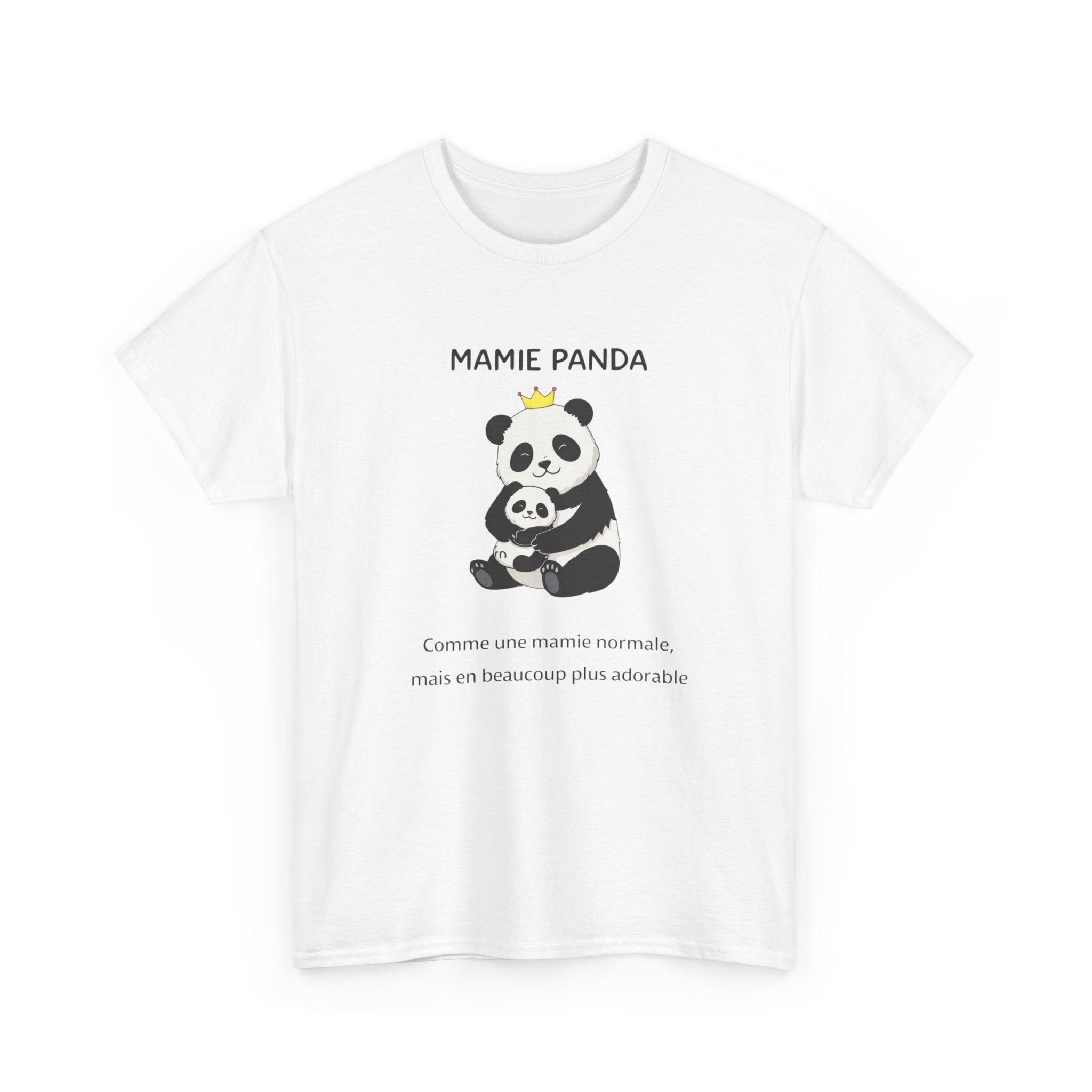 T-Shirt Mamie Panda Mignon – Cadeau Mamie Original – Tee Shirt Panda Amour Grand-Mère