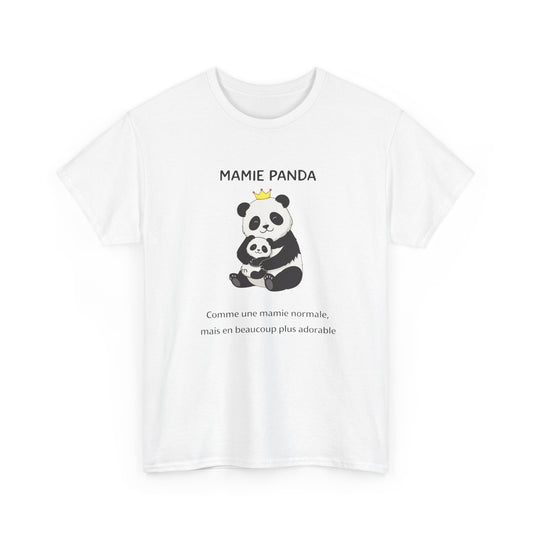T-Shirt Mamie Panda Mignon – Cadeau Mamie Original – Tee Shirt Panda Amour Grand-Mère