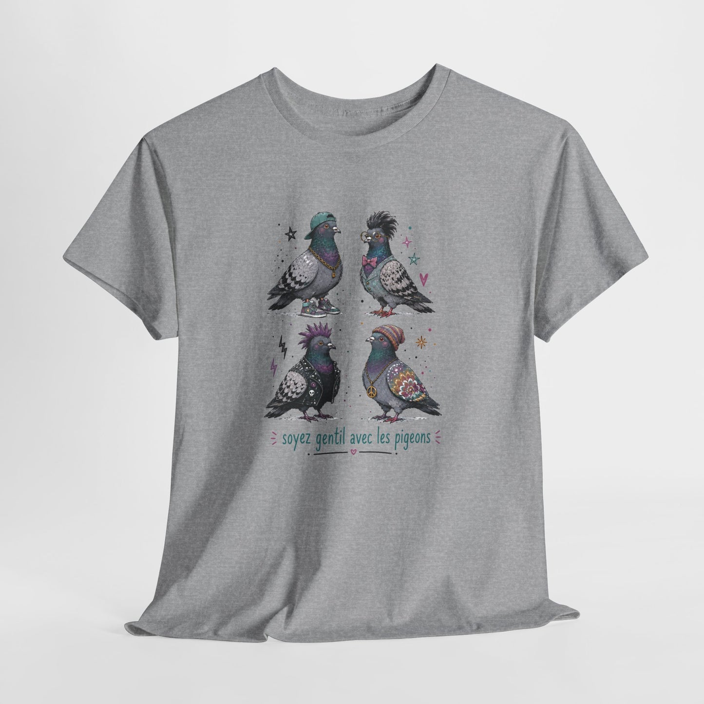 Tee Shirt Homme et Femme Pigeon Humour Oiseau Urbain Streetwear Original Idée Cadeau Amusante
