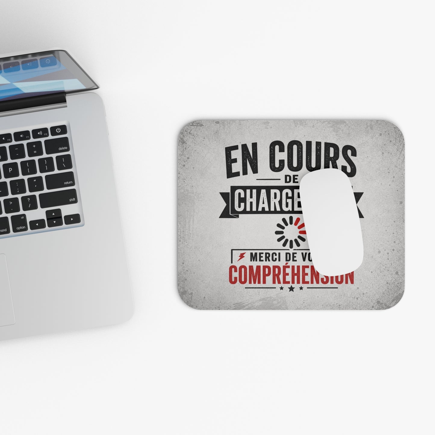 Tapis de Souris 22x18cm Humour En Cours de Chargement Merci de Votre Compréhension Cadeau Homme Femme Bureau Gaming