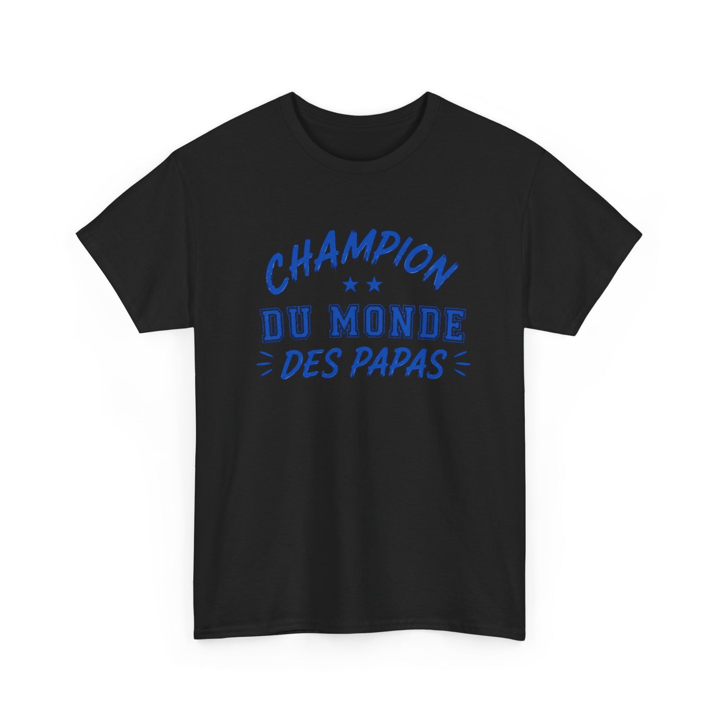 T-Shirt Papa Humour – Champion du Monde des Papas – Tee Shirt Drôle Homme Cadeau Papa