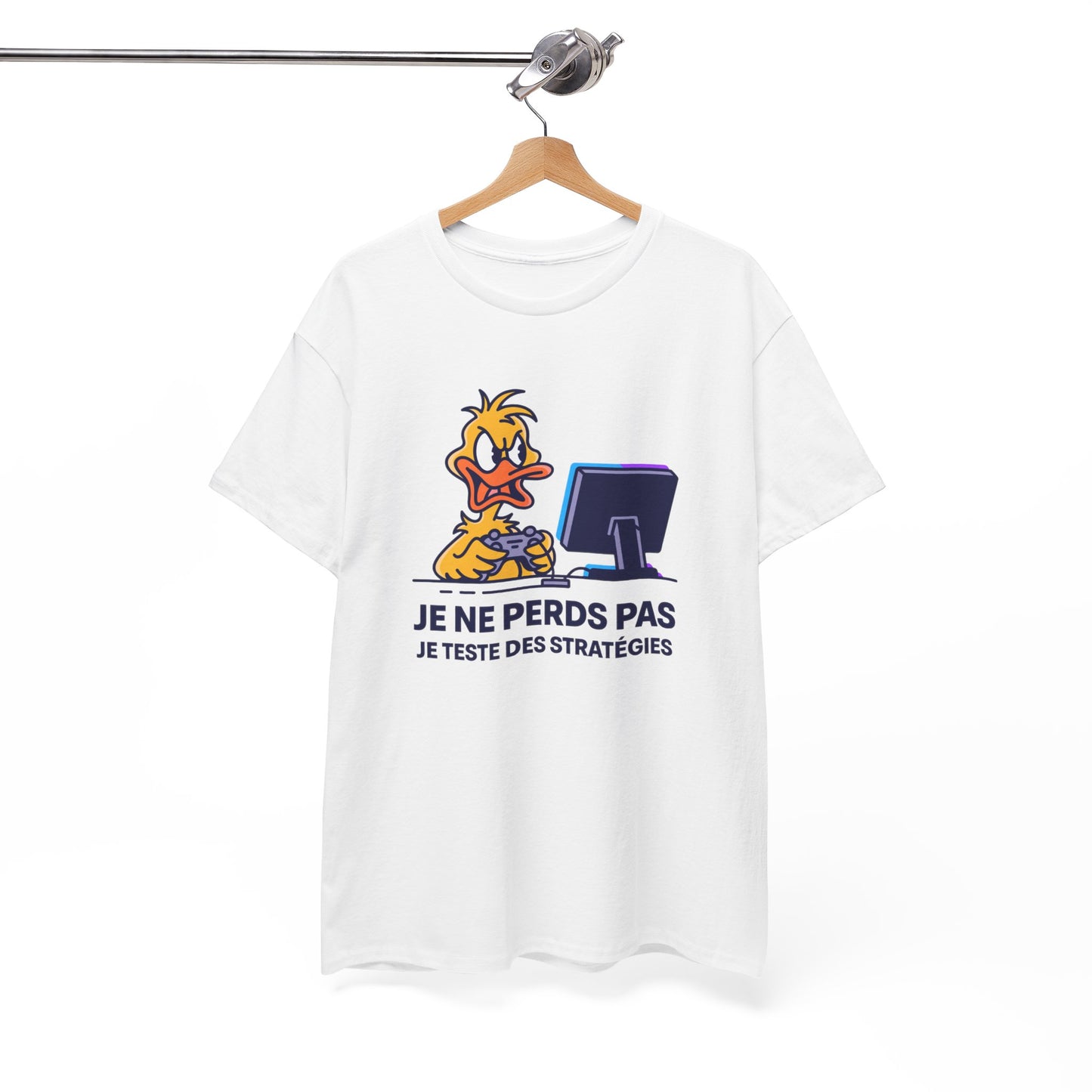 T-Shirt Gamer Humour Je Ne Perds Pas Je Teste Des Stratégies – Tee Shirt Gaming Drôle Manette Jeu Vidéo Rage Cadeau Homme Ado