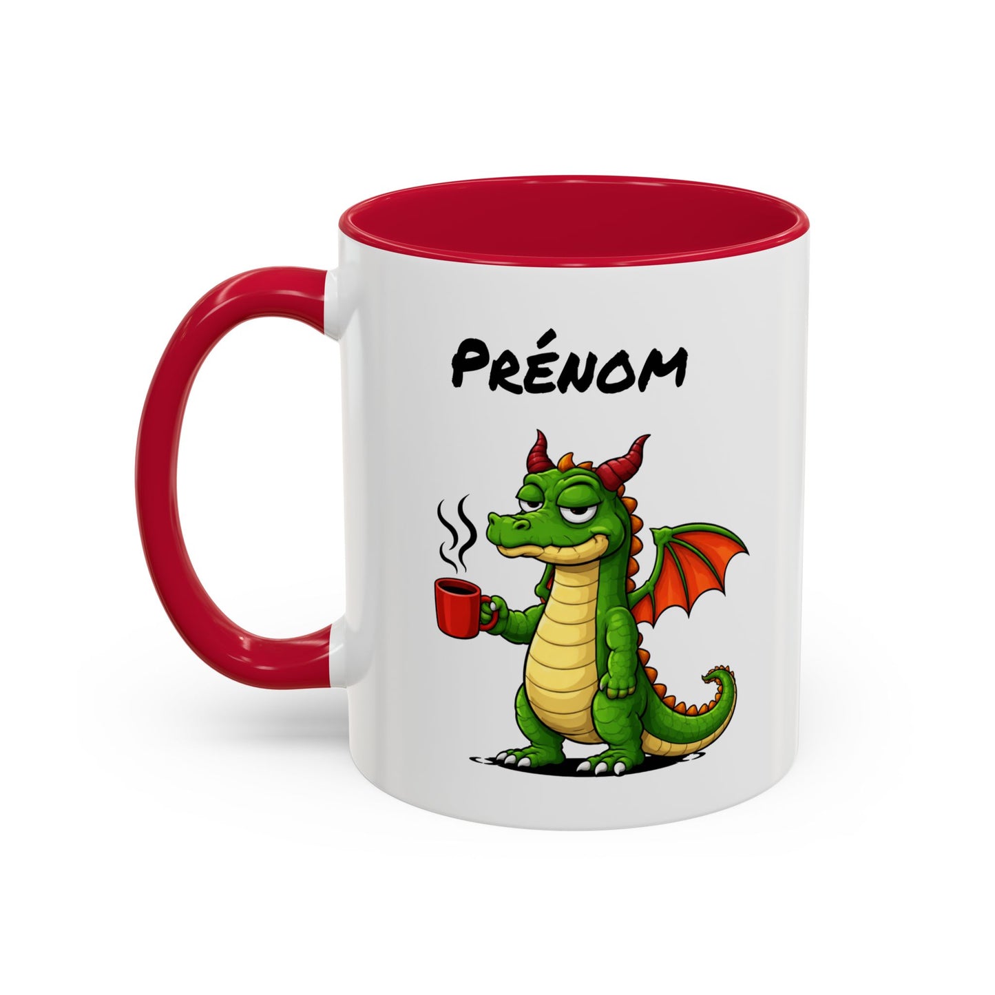 Mug Dragon Personnalisable 325ml – Tasse Café Humour Fatigue Matin Drôle Cadeau