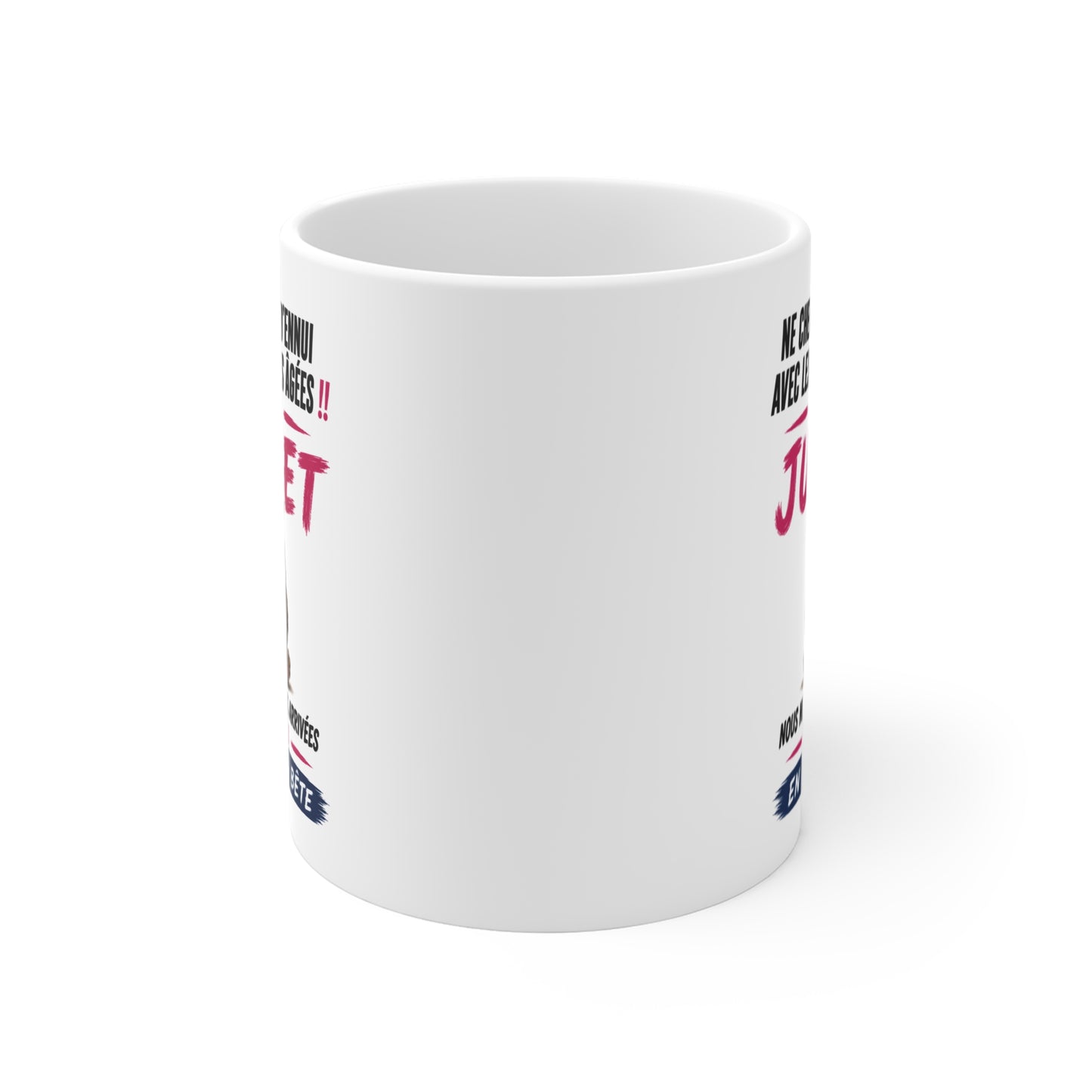 Tasse Retraite Juillet Humour – Mug Personne Âgée Hibou Drôle – Cadeau Retraité 325ml