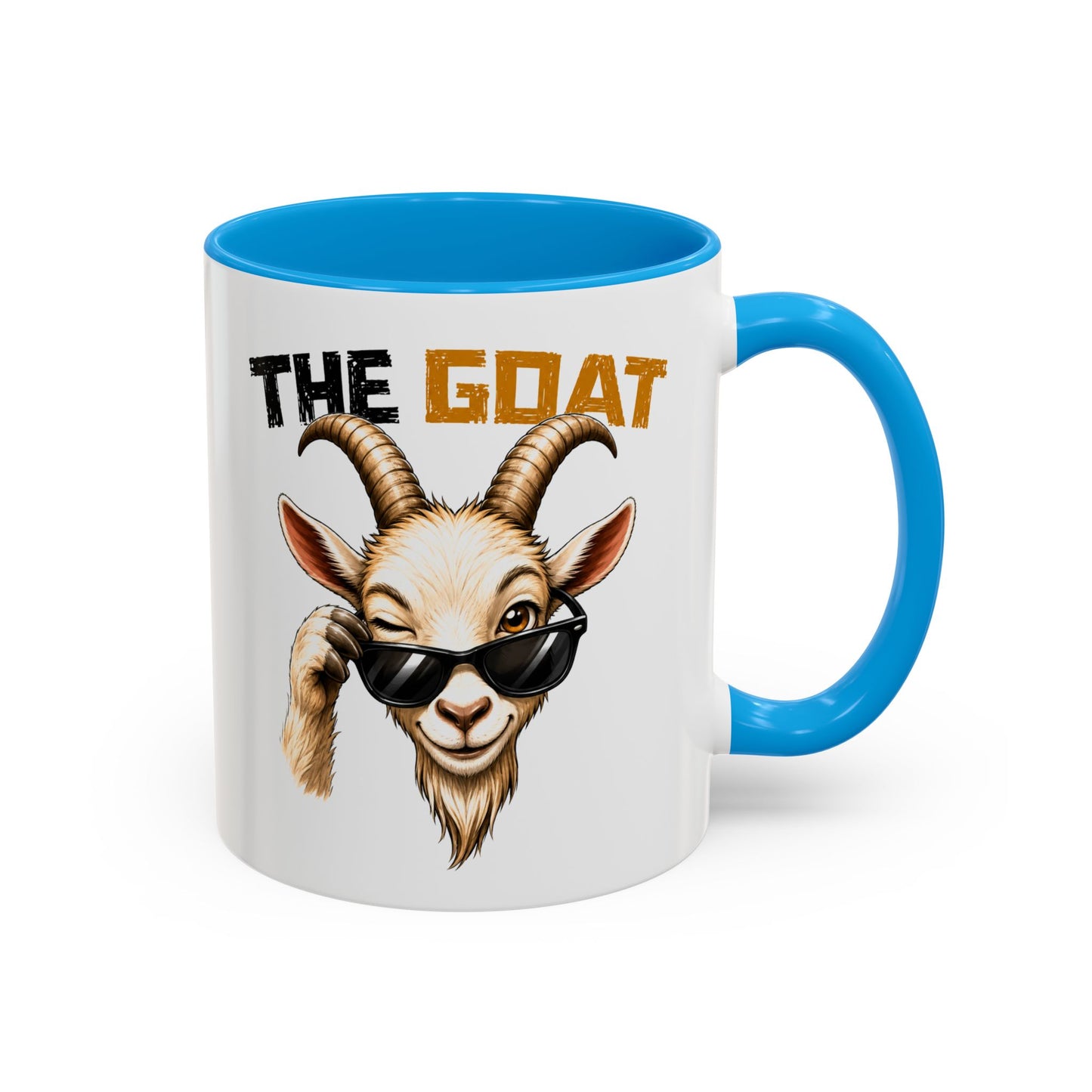 Tasse Humoristique Chèvre “The Goat” – Mug Animal Drôle et Stylé avec Lunettes – Cadeau Fun 325ml